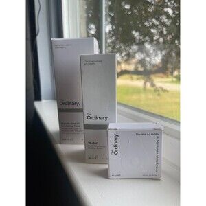 The Ordinary Skincare Bundle: Glycolic Toner, Buffet Peptide Serum, Lip Balm NWT